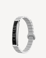 Silver + Silicone Strap